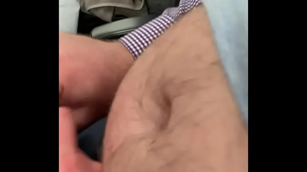 Almost got Caught Jerking off Husband's Cock on the Bus... but he still Cum