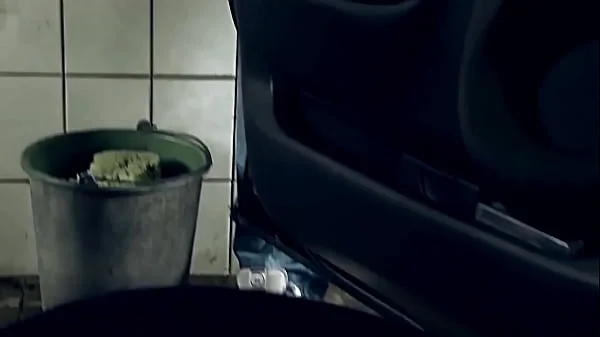 Desperate gorgeous whore gets cruel male domination in the car wash place. Part 1.