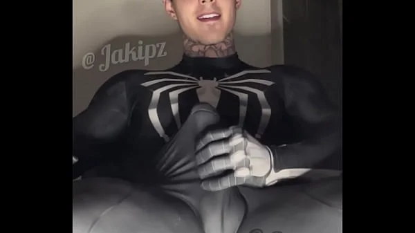 Jakipz Strokes His Massive Cock In Super Hero Costumes Before Shooting A Huge Load