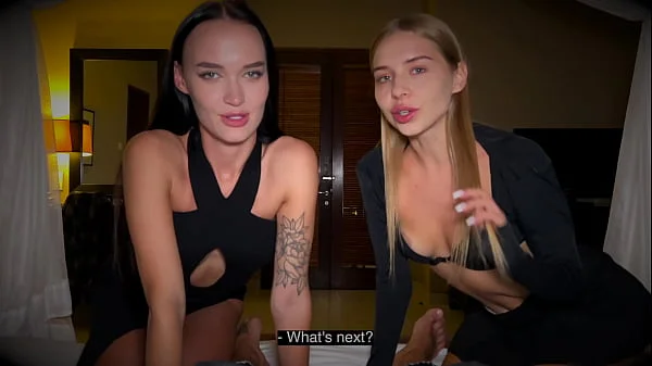 EXCLUSIVE! Fucking hot double blowjob with sexy sluts Californiababe and Sasha Sparrow