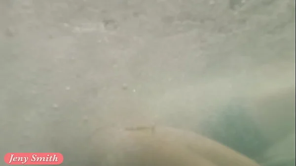 Jeny Smith bottomless in Spa. Naked underwater, nude swimming