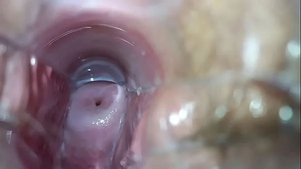 Orgasm inside pussy close-up