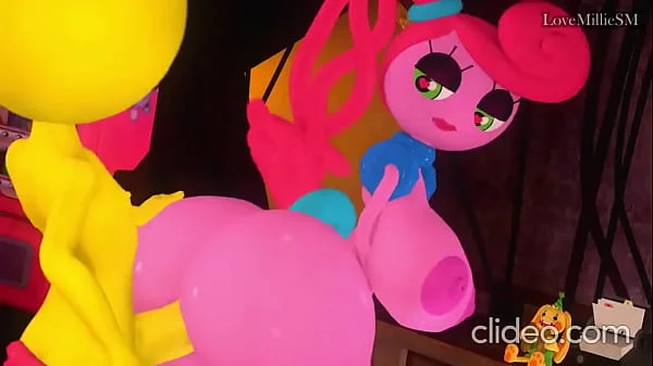 Mommy long legs plays with her new friend