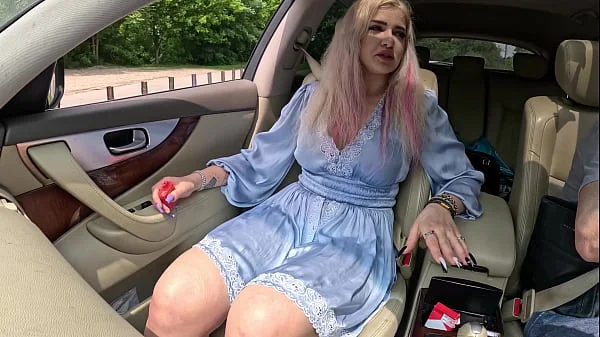 Crystal SQUIRTING in my Car and getting Golden Shower