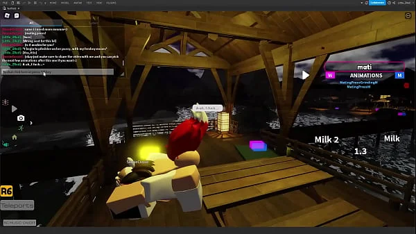 Femboy cat pegging bisexual female bunny in a Roblox Studio collab project