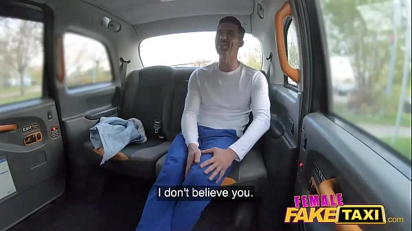 Female Fake Taxi She makes him believe he is in a flirting taxi