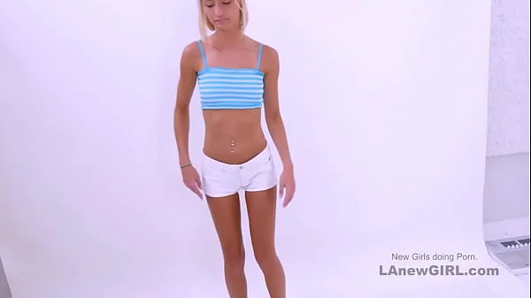 Beautiful Southern Bell fucked, swallows cum at audition