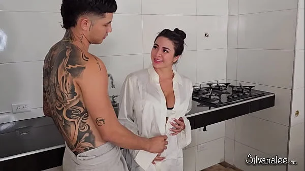 Danner Mendez is my husband's son, he is a tattooed guy with a big cock and he fucks me in the kitchen - Silvana Lee