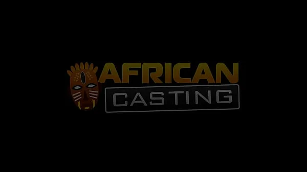 African Casting - Tiny black model audition turns interracial anal