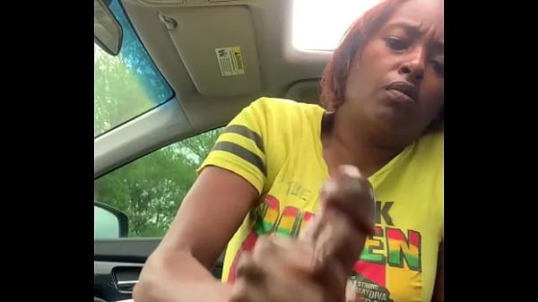 Handjob in car