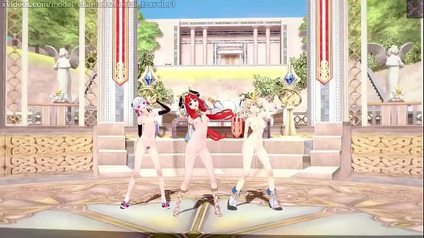 Genshin Impact: 【MMD】EVERGLOW - Adios REMAKE (Nilou, Ayaka, Barbara)