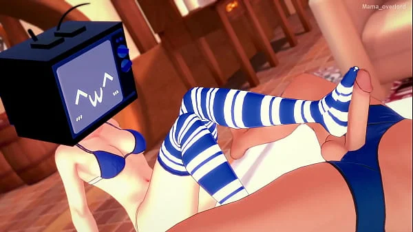 Intenta no correrse en Tv Woman pero falla (Hentai) (Sin censura)