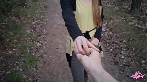 Sexy nymphomaniac in the forest made me cum in her mouth