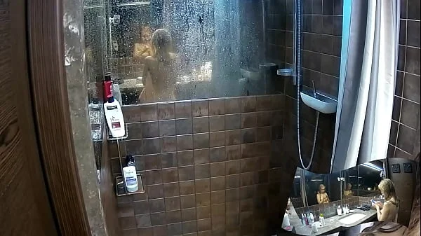 Voyeur Shower bathroom - 2 girlfriend showering together