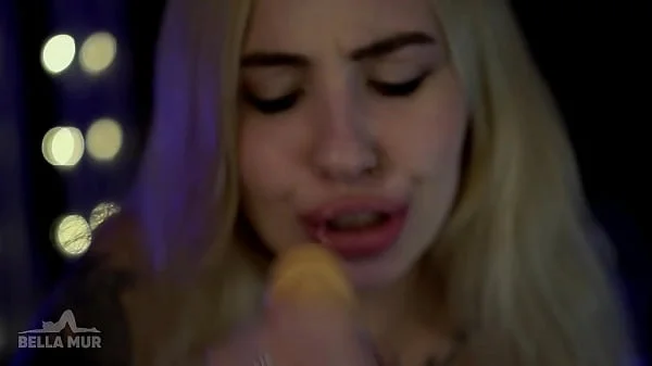 ASMR deepthroat close up with nauhty sounds