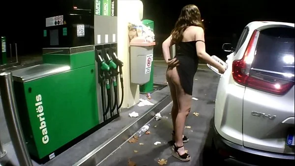 Flashing at the gas station