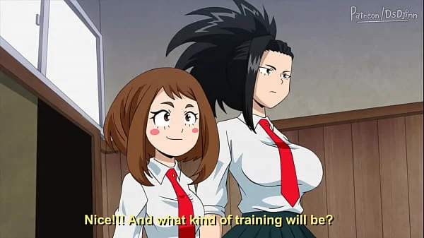 2 teens gaging on gang bang (my hero academia hentai)