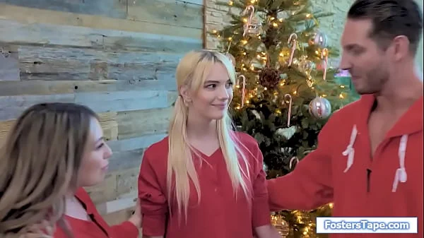 Couple fuck stepdaughter for Christmas