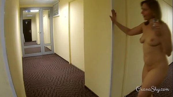 Caught naked in the hotel hallway