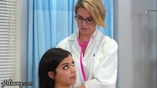 GIRLSWAY Hot Doctor Caught Young Babes Going At It in Exam Room