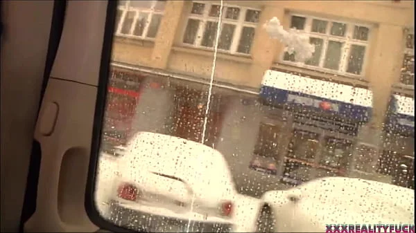 Two bitches pick up amateur guy for fuck and cum in their fuck bus