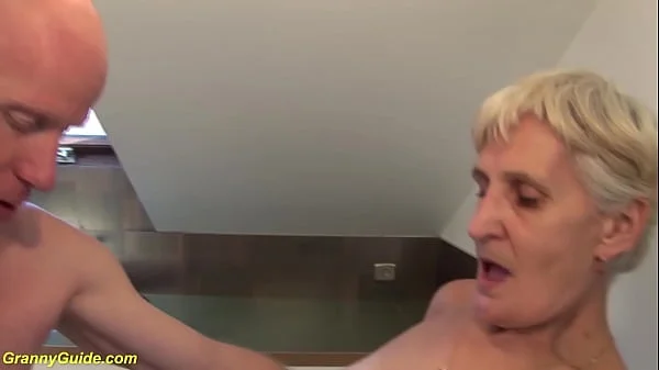 massive cum load shot in grandmas eye