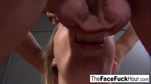 Teen slut sucks on his cock until he cums
