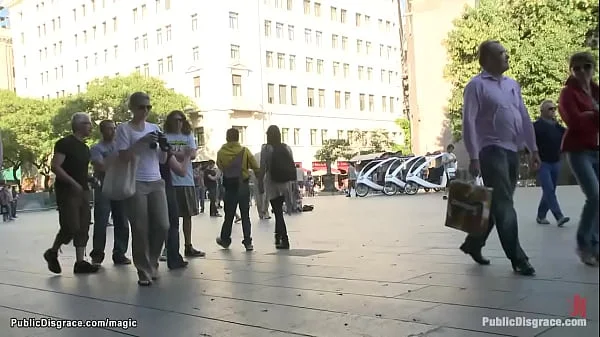 Spanish slut humiliated in downtown