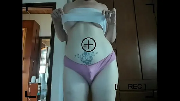 Italian stepmother hides a big cock under her panties. Do you want to spy on her too?