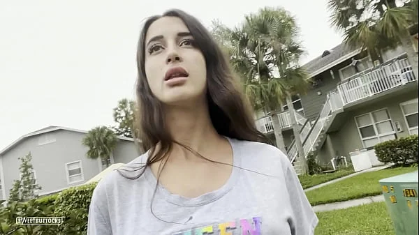 Walking down the street with cum on face
