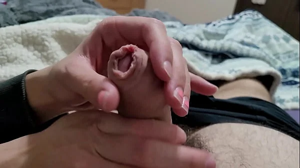 edging handjob until explosive cumshot everywhere