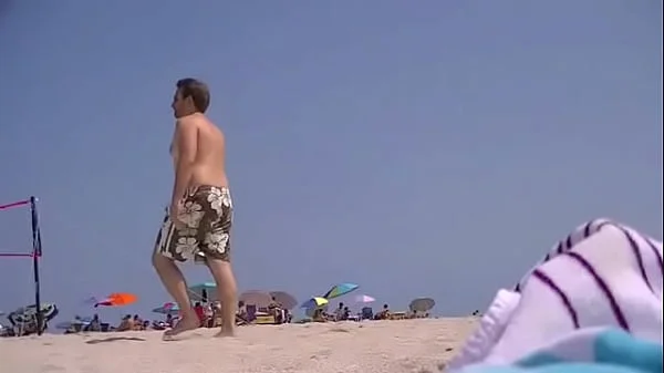 Exhibitionist Wife 69 - Lana goes TOPLESS with 38DD TITS and PUSSY FLASHING on a PUBLIC BEACH while chatting on the phone with her husband!