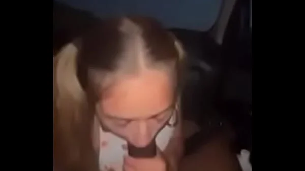 White girls sucks my big ass DICK in CAR